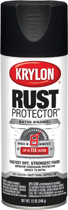 Satin Black Spray Paint - 12 Oz.