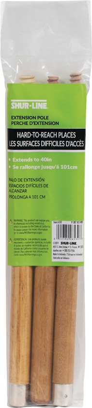 3Pc Wood Extension Pole - 40 overall length.