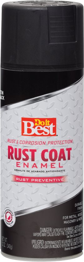 Sat Blk Rust Spray Paint