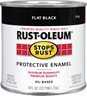 Flat Black Enamel by Rust-Oleum.