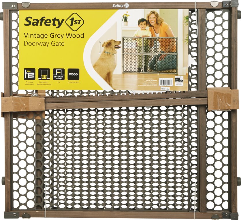 Vintage Wood Gray Gate - Child Safety Essential
