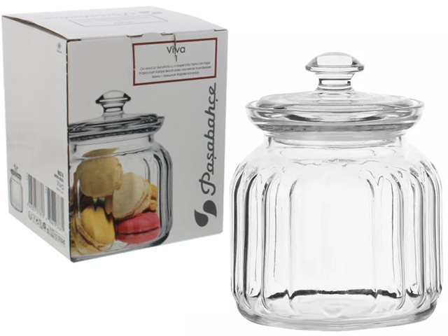 Viva Glass Jar with lid, 900cc.