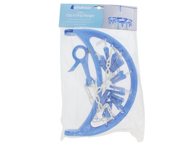 Clip and Drip Hanger with 16 Clips